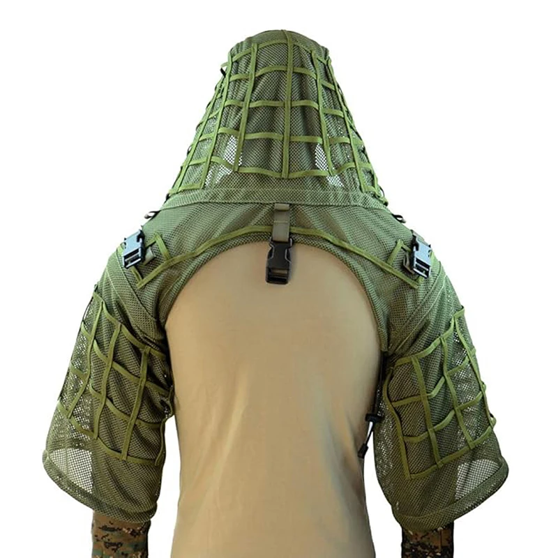 Ghillie-Anzug, taktischer Scharfschützmantel, Viper-Kappen, Jagdmantel, Material und Farbe optional, Tarnkleidung für Airsoft-Paintball – Detail 23