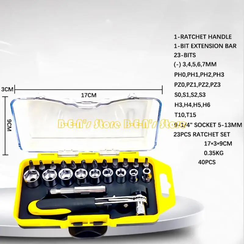 Y1AD Ratchet Screwdriver Multi-Bit Screw Driver Electrician Disassembly Hand Repair