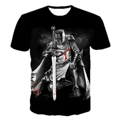 Crusade 3D Print T Shirt Knights Templar Fashion Casual T-shirts Men Women Hip Hop Harajuku Streetwear T Shirt Tee Tops