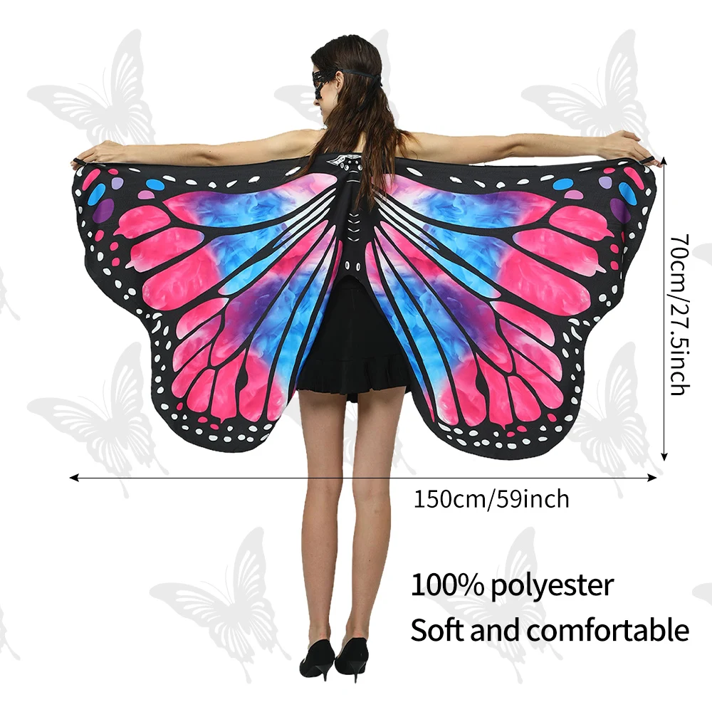 Butterfly Wings Cloak Role Play Accessories Stage Dress up Shawl Party Costume Props Gradient Butterfly Wing Costume Accessories