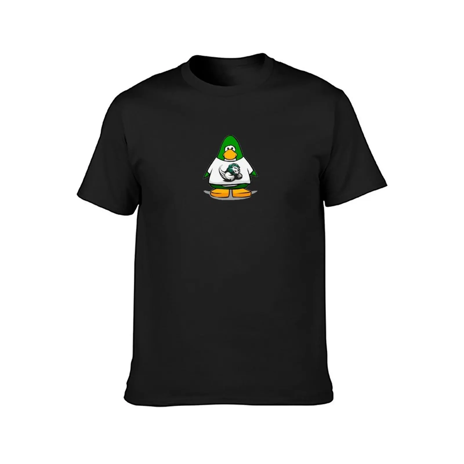 slip rock penguin T-Shirt cute tops anime clothes customs men clothes