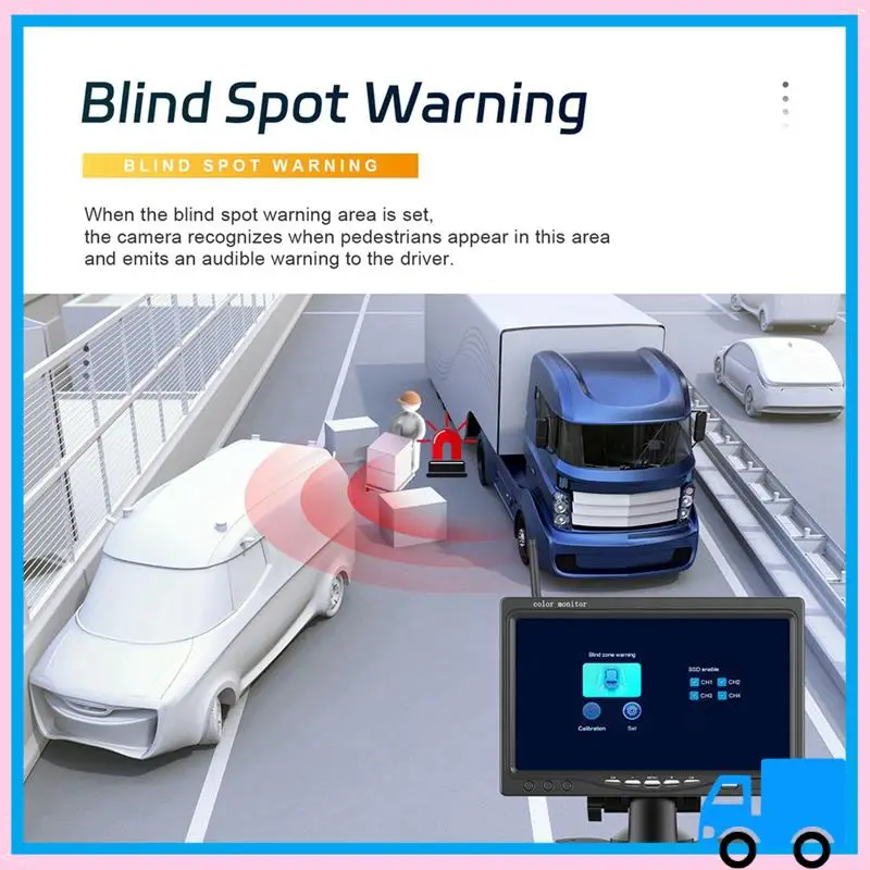 

Lasting 7Inch Wireless Rear View Camera TFT LCD Monitor Night Vision Backup Parking Rear View Camera System For RV Truck Trailer