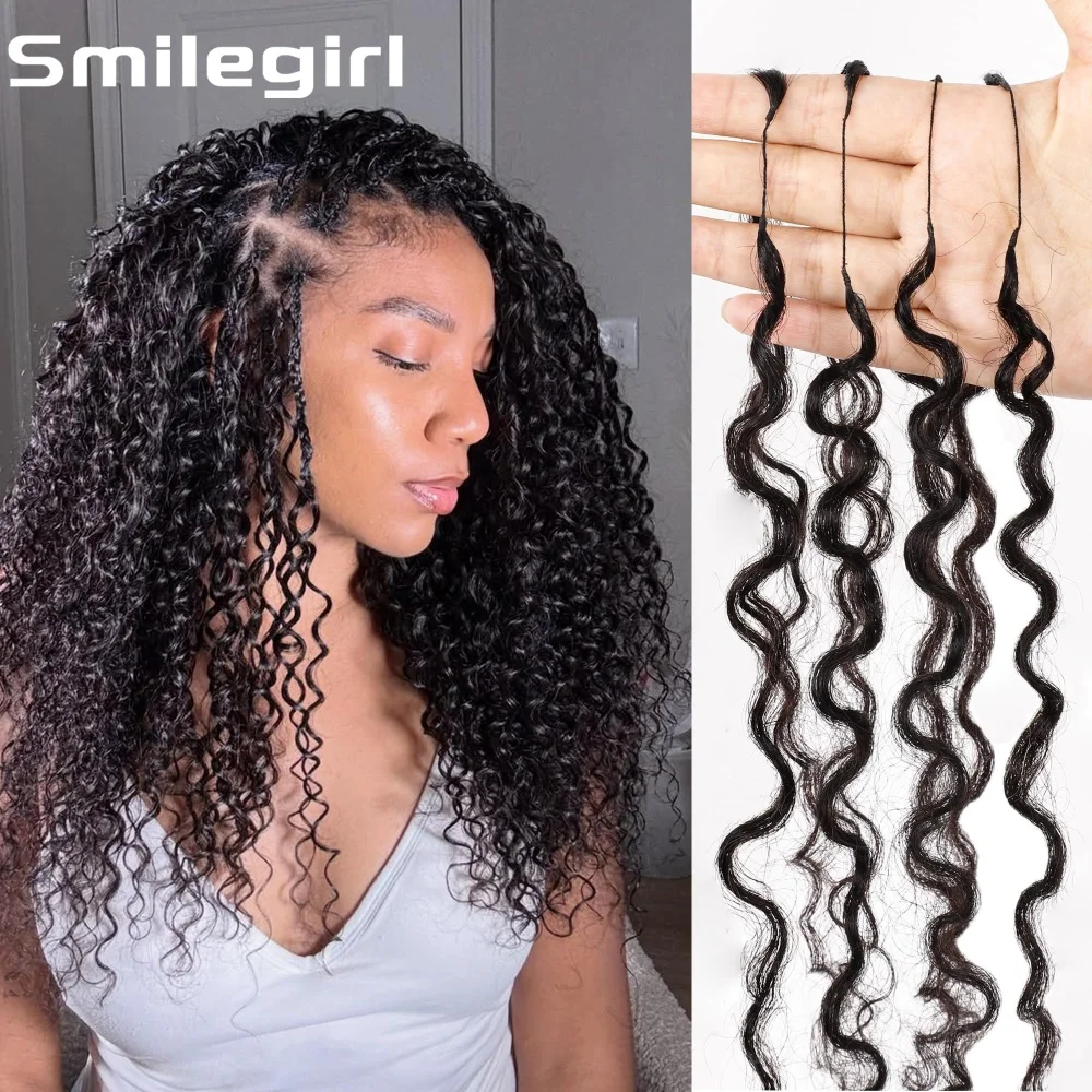 

Натуральные волосы для плетения крючком, 20-24 дюйма, 60 г, бирманские кудрявые, без узлов, предварительно разделенные, легкие, многоразовые, реми-качество