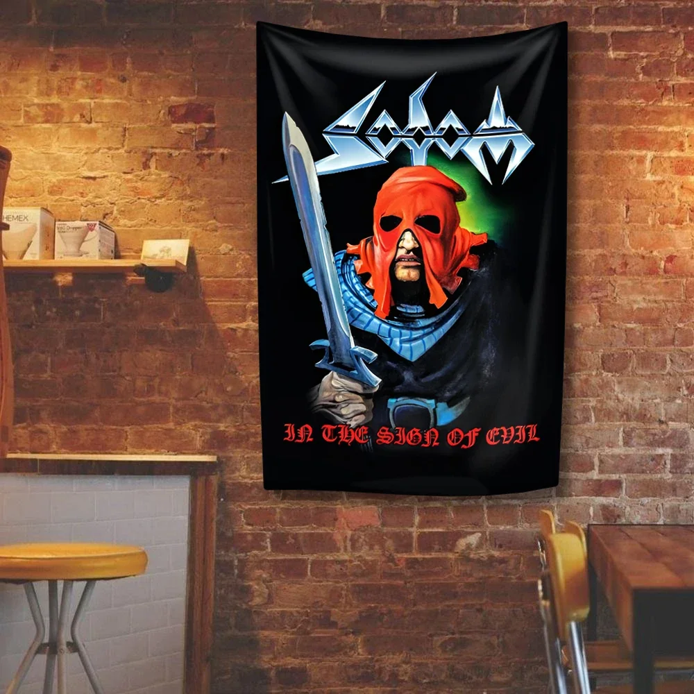 Sodoms Tapestry Germany Thrash Metal Flag Rock Band Home Decor Bedroom Dorm Background Concert Banner Outdoor Indoor Decoration