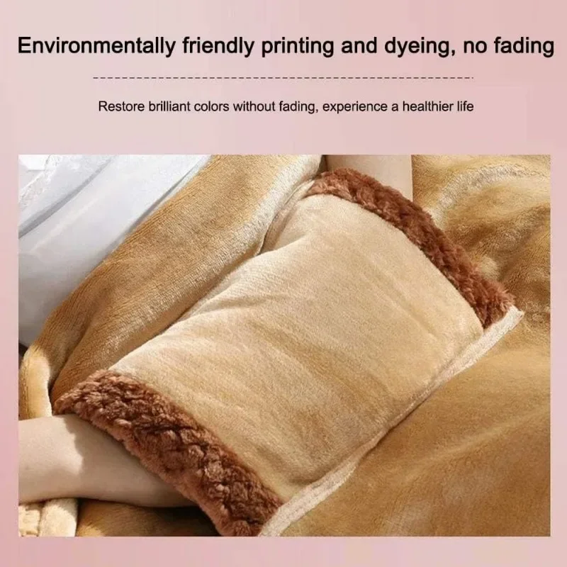 USB Electric Blanket Winter Warming Blanket  Rechargeable Portable Flannel Heating Blanket with Pocket Warmer Knee Blanket