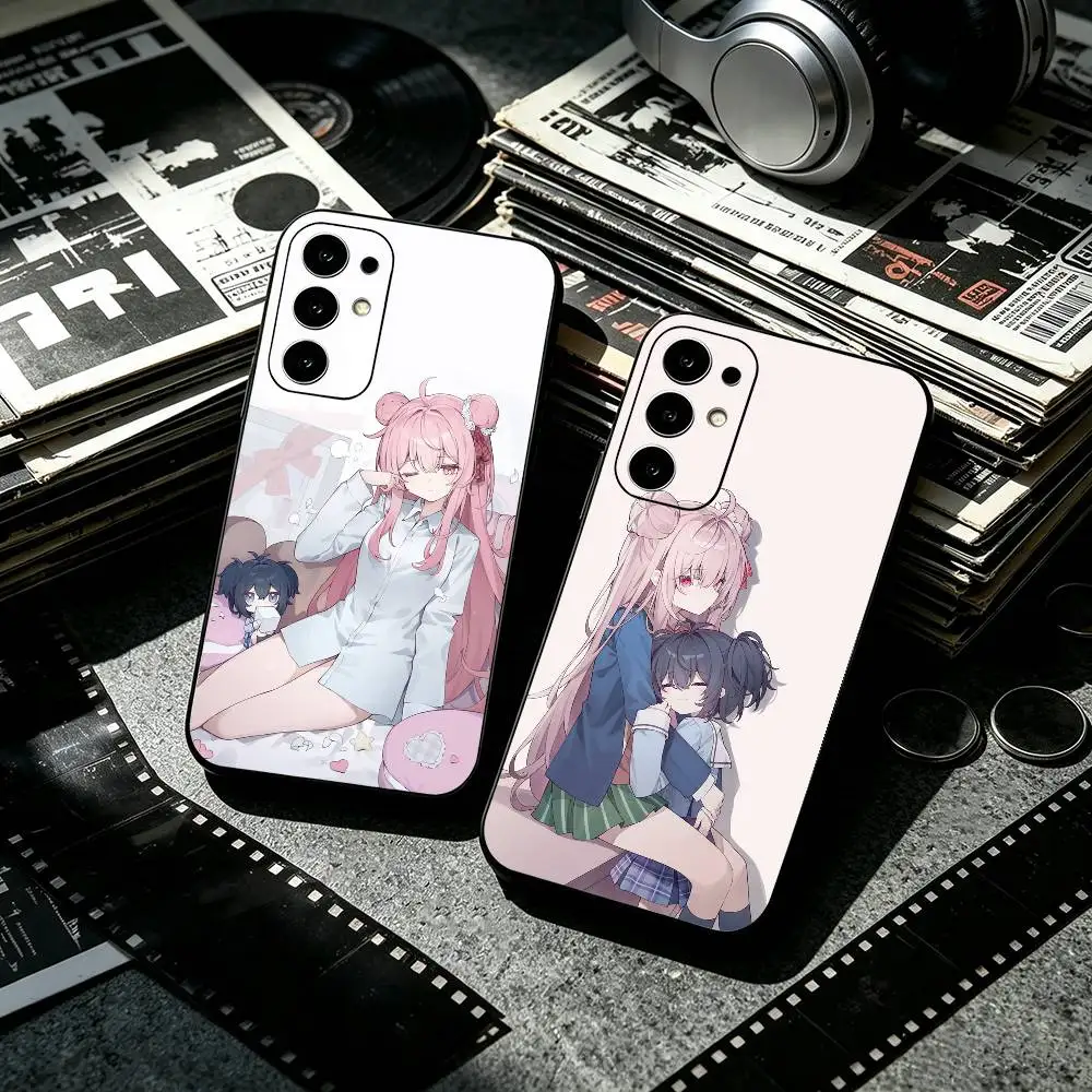 Anime H-Happy Sugar Life S-Satou Matsuzaka Soft Silicone Case for Samsung S26 S24 S21 S22 S23 S30 Ultra, Plus, FE, Lite-Black