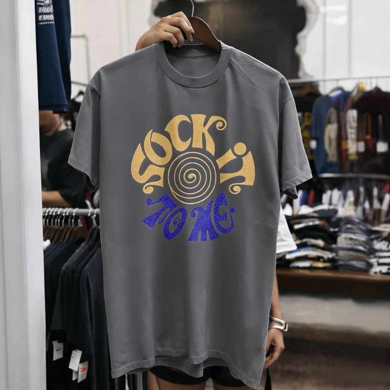 Vintage 'Sock It To Me' Graphic Tee 90s Fight Club Style T-shirts Men Women Oversized Streetwear Short Sleeve Female Male Tees