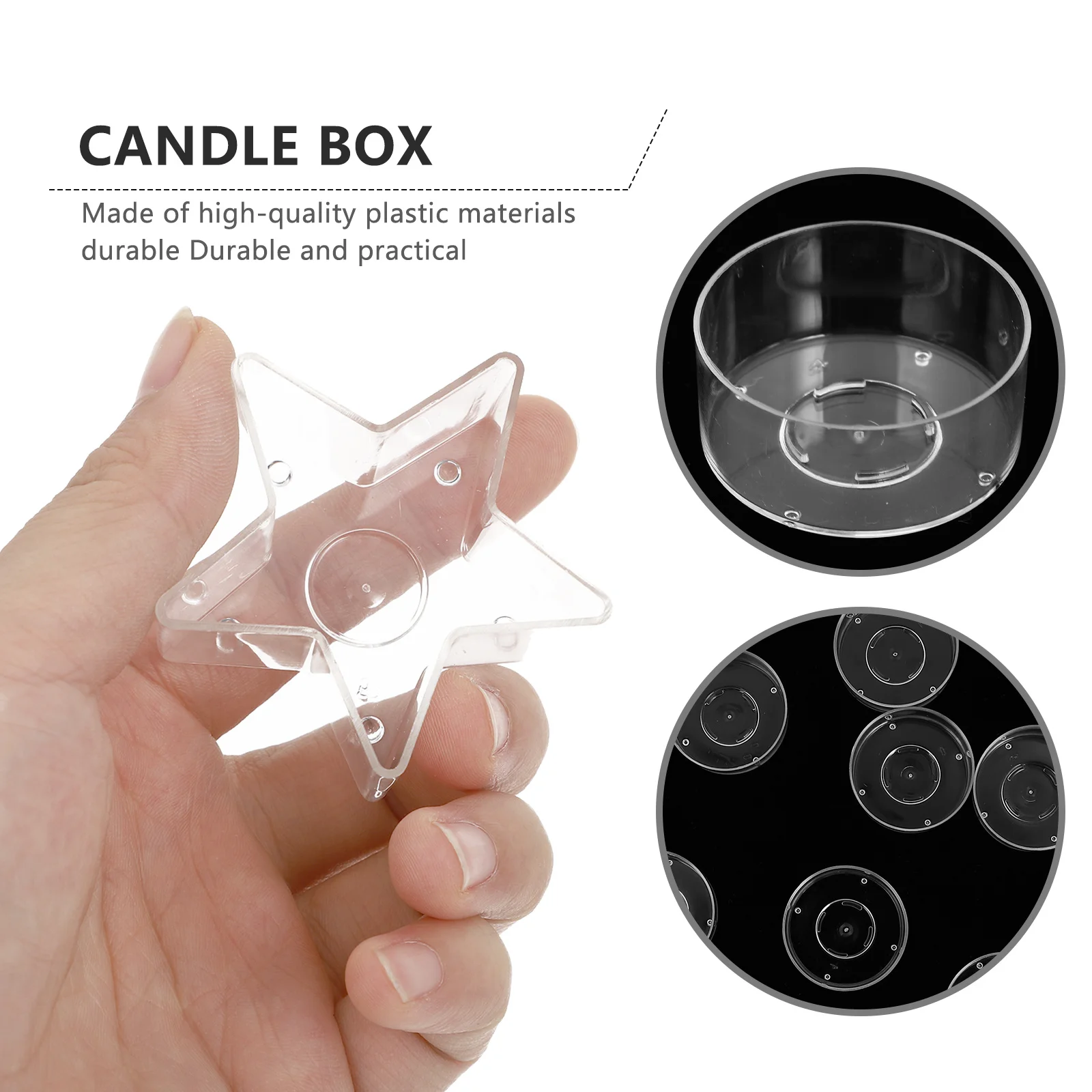 

10Pcs Plastic Shell DIY Mold Flame Retardant Container for Office Decoration Wax Melt Mold