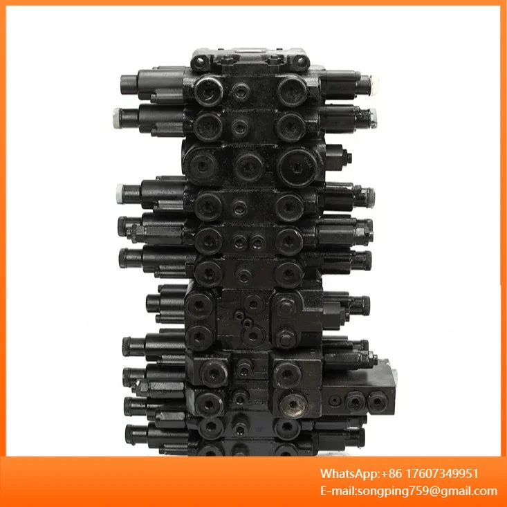 FOR R60 Hydraulic Distribution Control Assy Excavator Main Distributor Multi-way Valve