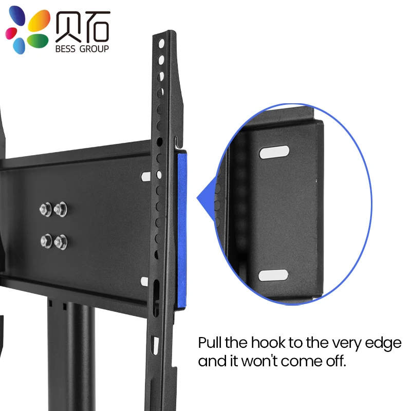 BEISHI Rack Monitor Stand Adjustable VESA 600-400mm up to 40kg 32‘’-55‘’ Monitor Tablet Free Standing Profile Desk Mount