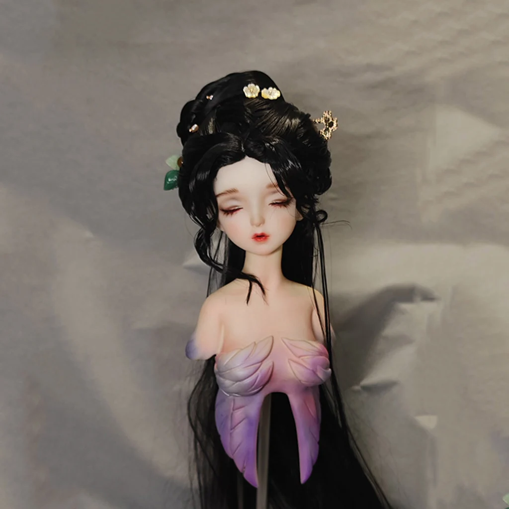 1/3 Scale Ancient Costume BJD Doll Chinese Hanfu Wigs Vintage Long Hair Fairy Wig For SD13 Big Girl SSDF Accessories A1938