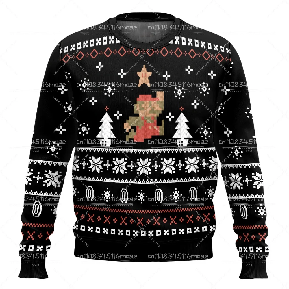 شخصيات لعبة الرسوم المتحركة من Super Brother هدايا عيد الميلاد المجيد للرجال والنساء بغطاء للرأس موضة 2026 ملابس رياضية