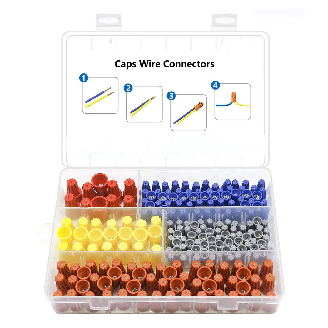 

220 Pcs Electrical Wire Connectors Colorful Wire Screw Terminals-Twist Nuts Caps Wire Connection, Spring Insert Assortment kit