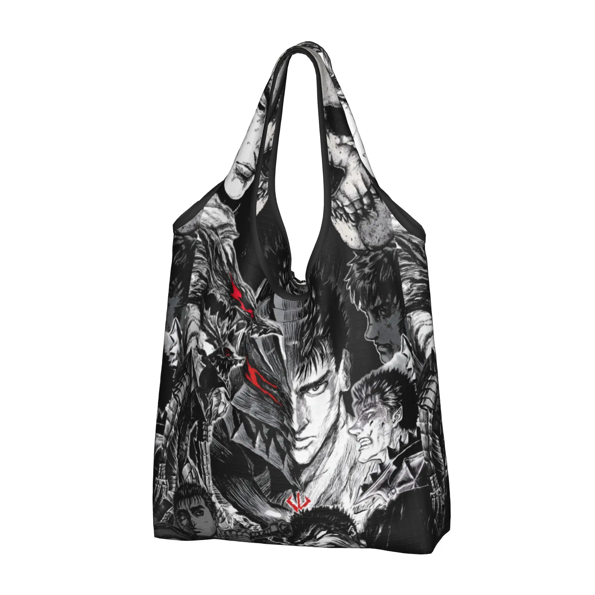 Fashion Printing Classic Anime B-Bereserks Shopping Tote Bags Portable Shopper Shoulder Comic Handbag