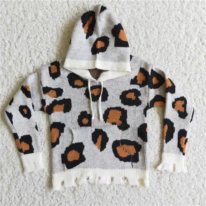 New Fashion Baby Girls Children Red Bull Head Long Sleeve Sweater Wholesale Boutique Children Winter Coat