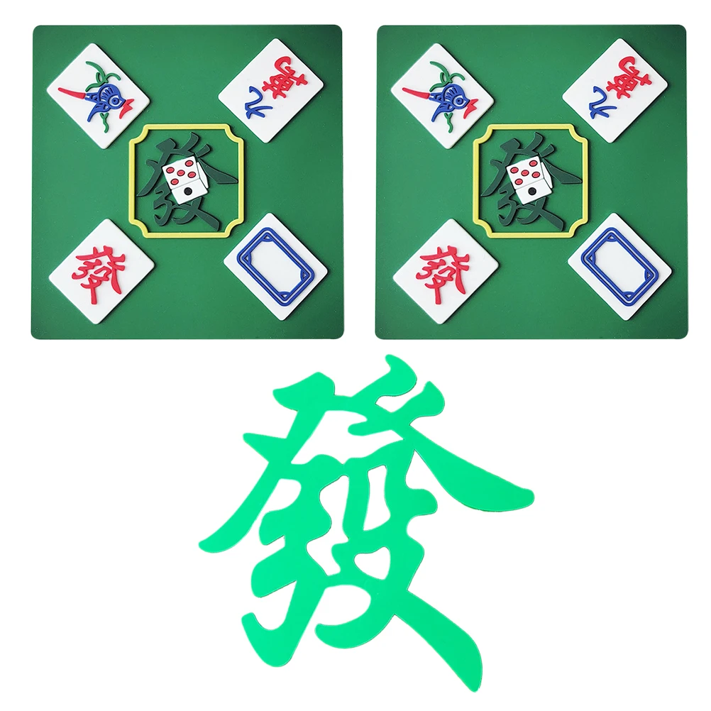 

3Pcs Mahjong Cake Ornaments Flexible Safe Material Birthday Cake Decor Party Baking Creative Adorn Baking Mahjong Shaped Adorn
