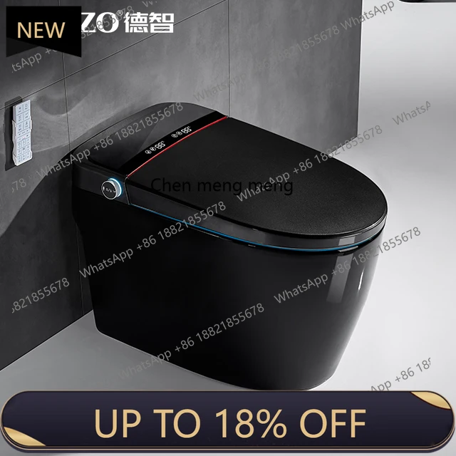 

110V Modern Home Hotel Sanitary Ware Electric Closestool Smart Toilet Bowl Bidet Automatic Black Bathroom Toilet F185
