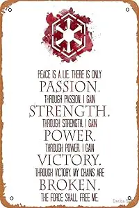 NIUMOWANG Metal Sign - The Sith Code Tin Poster 12 X 8 Inches 1pc sign