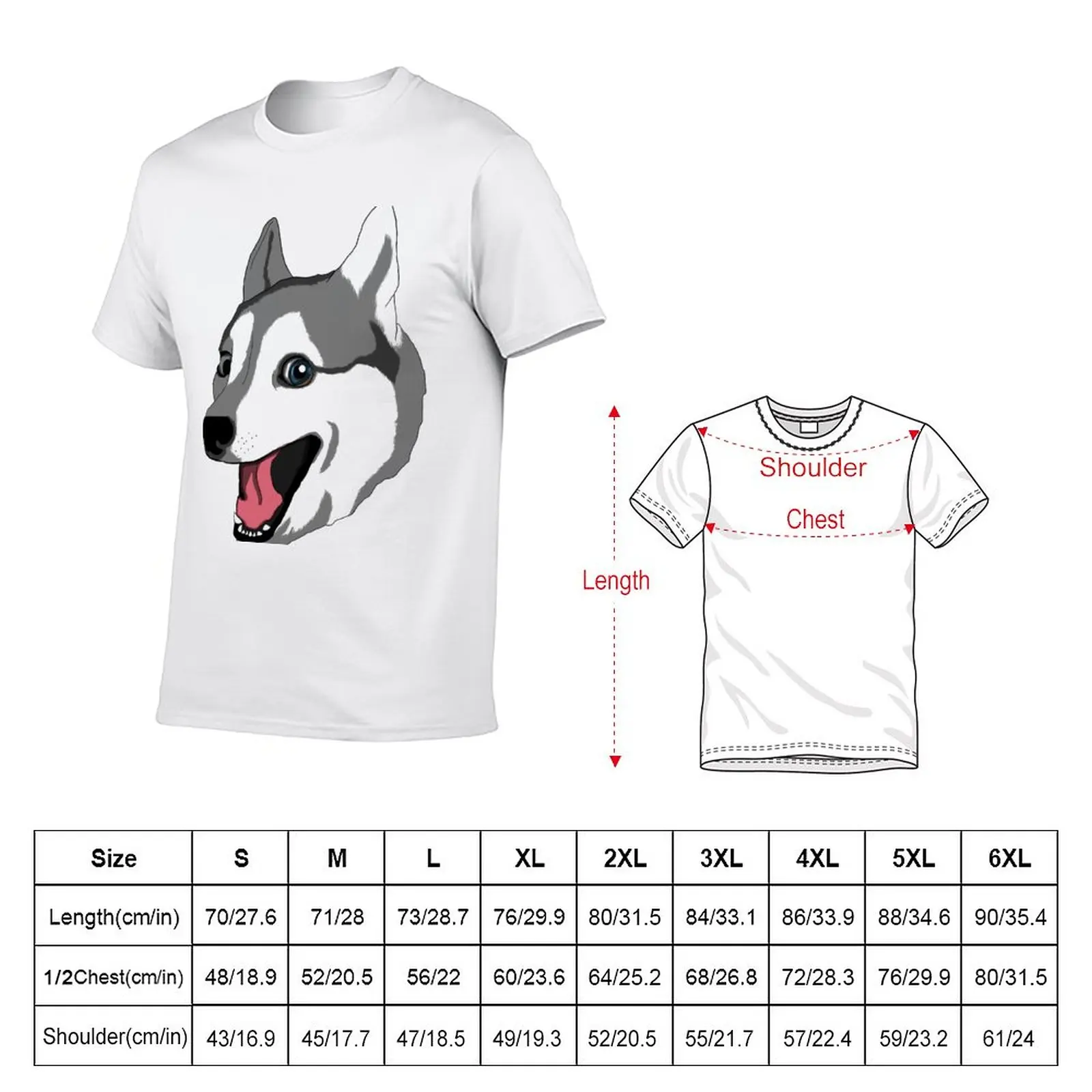 Happy Husky T-Shirt Blouse summer top sublime blacks big and tall t shirts for men