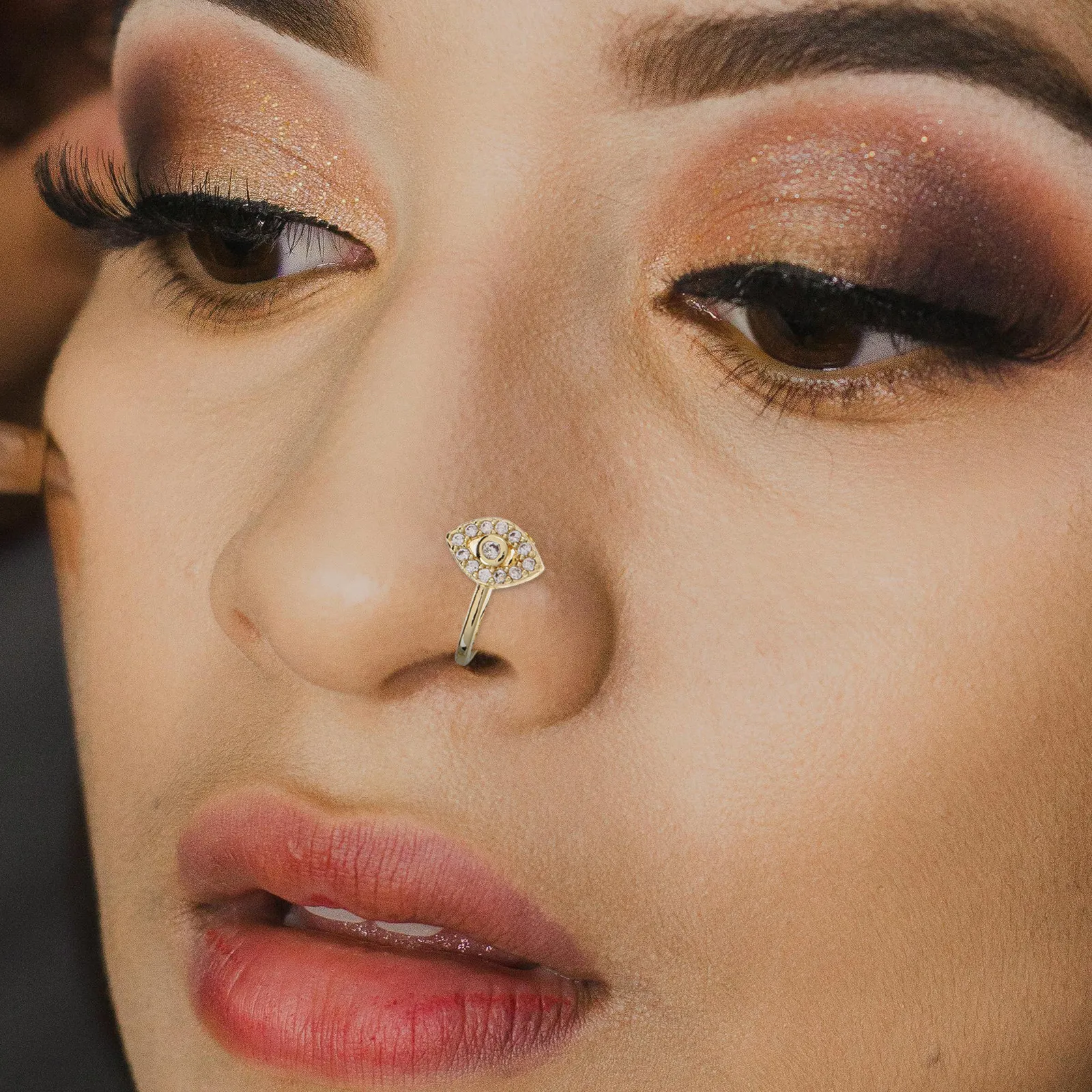 Juego de 3 Piezas de Joyería Nasal en Forma de Estrella, Sin Perforación, en Forma de U, de Cobre, Ajuste Cómodo, Accesorio Versátil para Mujer, Look Elegante