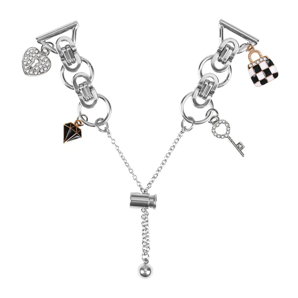 

For Verizon Gizmo Watch 3 Silver Watch Band Adjustable Single Chain Style Metal Alloy Strap