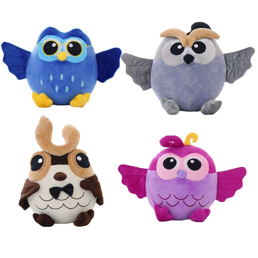 Peluche suave de dibujos animados, juguete de búho Azul, Gris, Morado, creativo, Ladys, cumpleaños, muñecas Kawaii, regalo, decoración del hogar, tienda