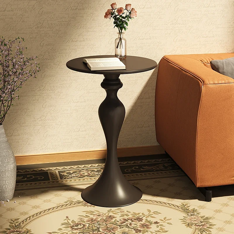 Cream Style Sofa Side Table Shelves Iron Small Coffee Table Mini Bedside Celebrity Small Round Tables Can Be Moved