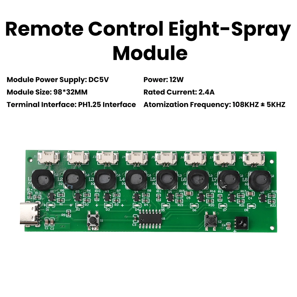 DC 5V 12W Sprühbefeuchter-Modul Zerstäubungssteuerplatine Ultraschall-Zerstäuber Unterstützt Schnelles Laden mit Typ-C-Schnittstelle – Detail 5