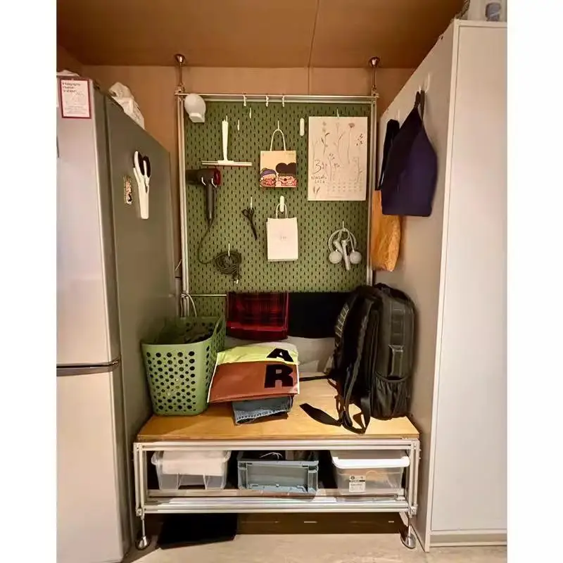 

Aluminum profile exhibition hole Sample display rack Exhibition rack Entrance shoe changing stool
