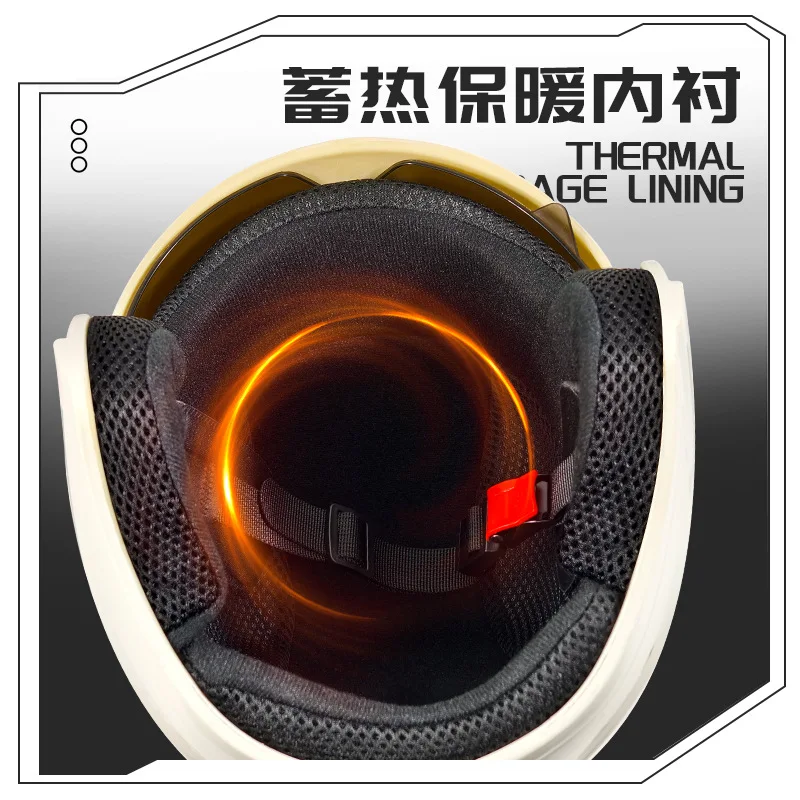 35 خوذة سيارة كهربائية دراجة نارية شتاء دافئ سيارة تعمل بالبطارية المرأة الشتاء الرجال مرآة مزدوجة أربعة مواسم خوذة السعة الفقرة