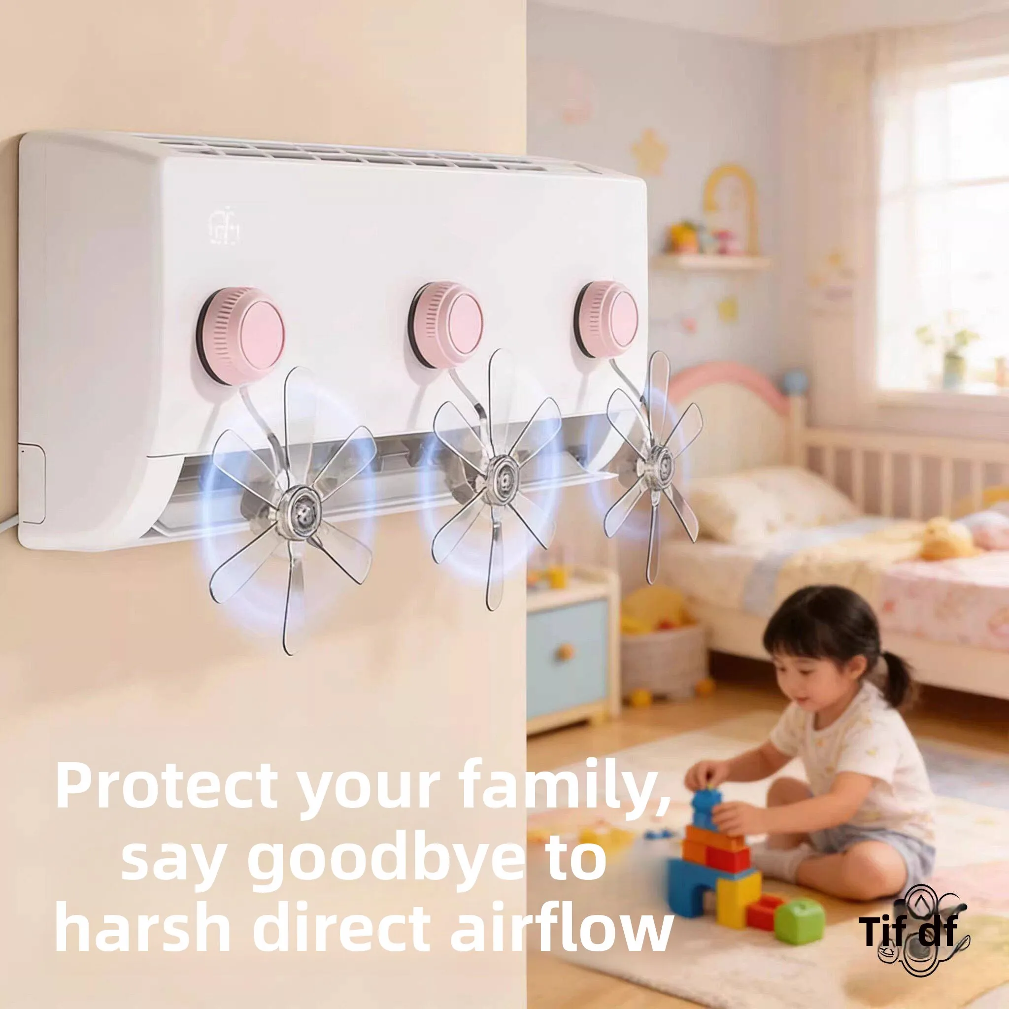 

Summer Air Conditioner Wind Directional Fender Suction Cup Type Cold Air Outlet Transfer Fan Adapter Wind Shield Air Duct
