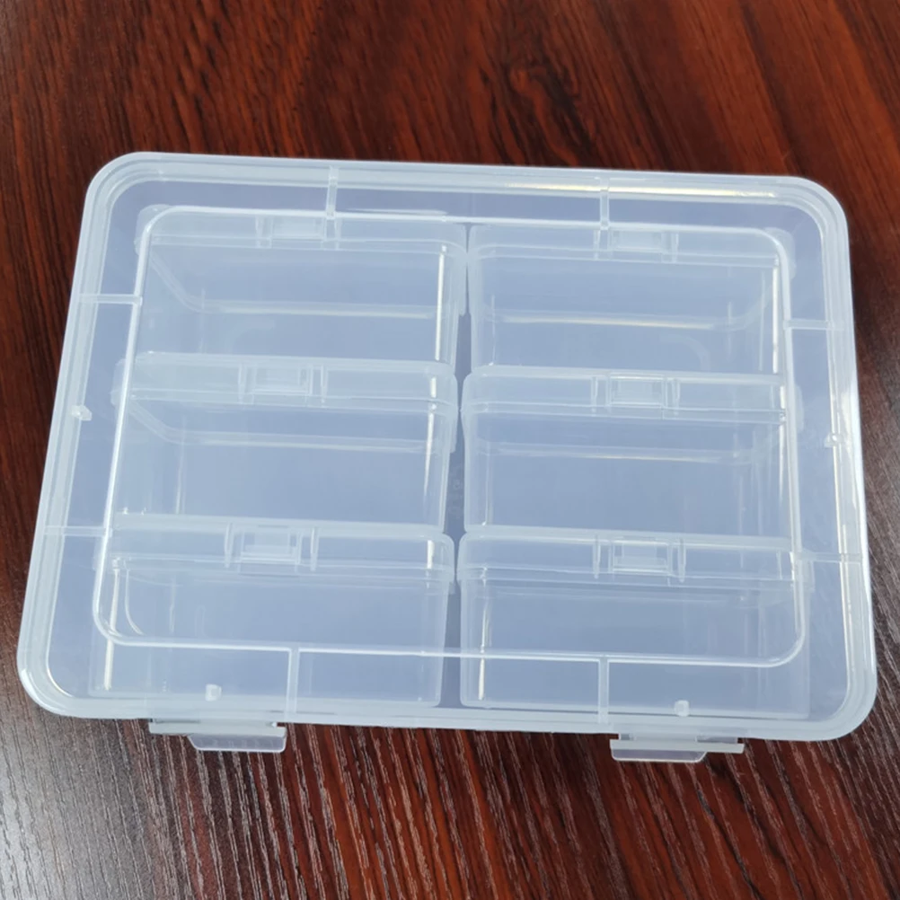 

1 Set Mini Jewelry Storage Boxes Transparent Pp Material Lightweight Durable Lid Portable Beads Ear Studs Ring Organizer Case