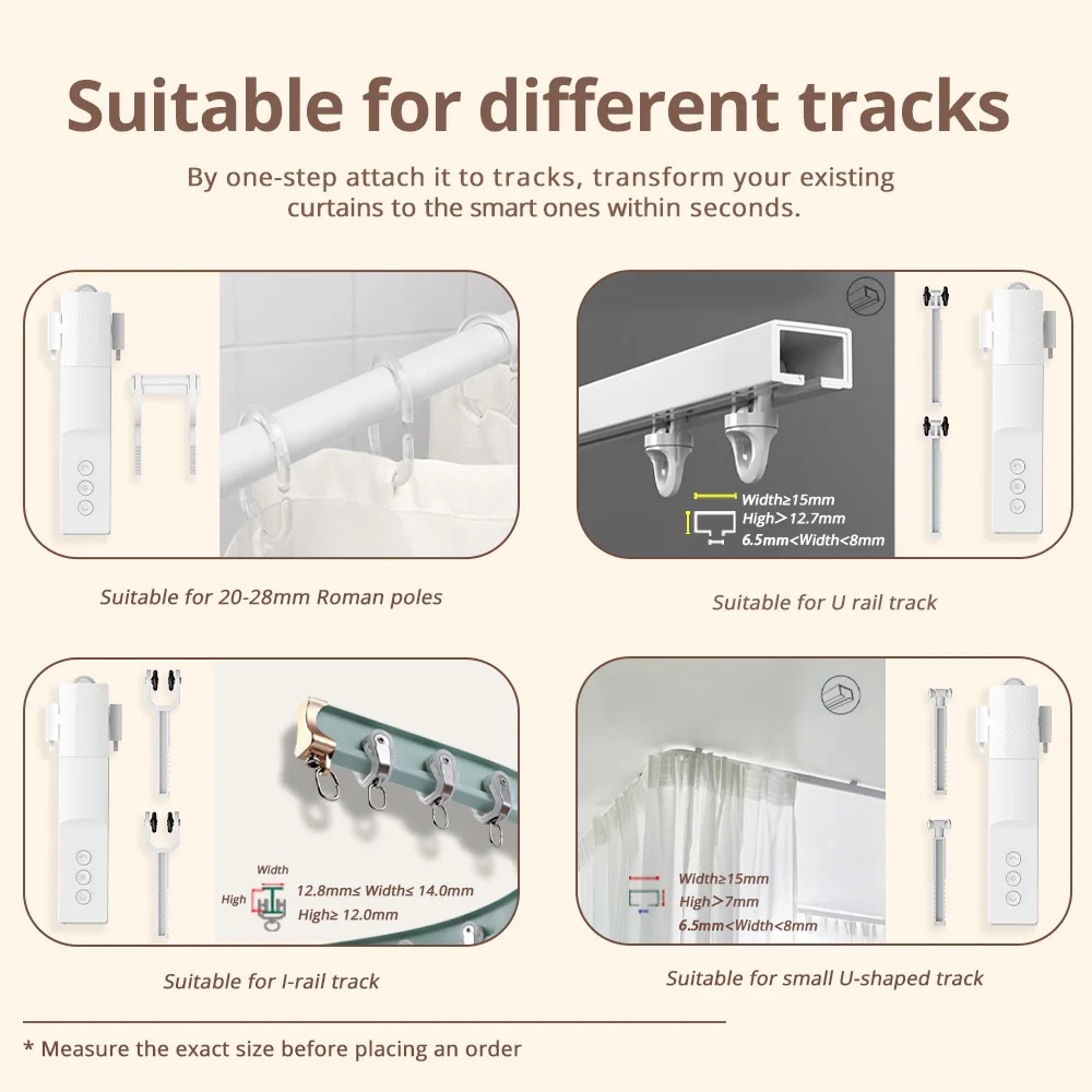 Zemismart 투야 와이파이 스마트 커튼 드라이버 로봇, 로마로드 I 타입 커튼 트랙, 스마트 라이프 알렉사 구글 홈 음성 제어