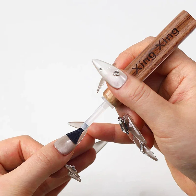 使い捨てネイルポリッシュブラシ、ダブルヘッドペン付き、交換可能なヘッドブラシ、柔らかい毛のネイルブラシ、液体アプリケーター