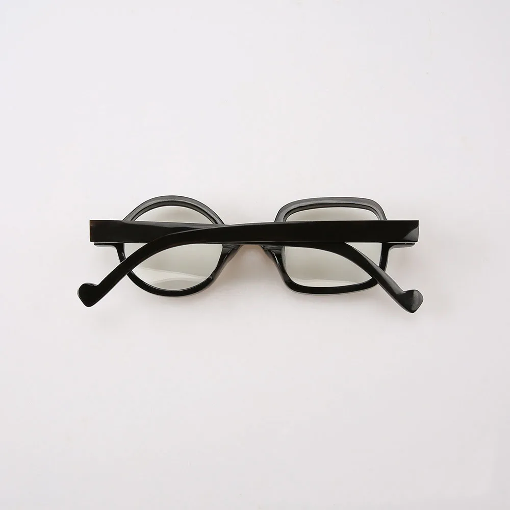 Women Man's Glasses Frames Vintage Unique Prescription Eyeglass Frames Round Square Handmade Buffalo Horn Myopia Eyeglasses - view 3