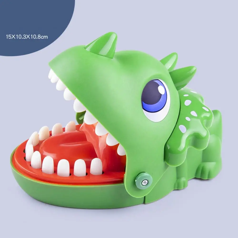 Triceratops Shape Hand-biting Crocodile Scary Toy Odorless Extract Teeth Dinosaur Bite Fingers Toy Cartoon Safe