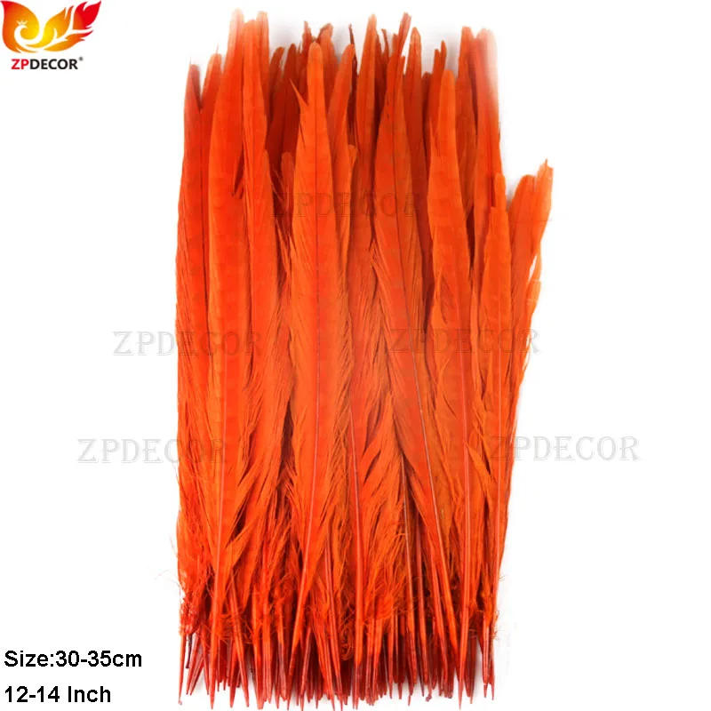 ZPDECOR 12-14 Inch 30-35CM Ringneck Pheasant Tail Feathers