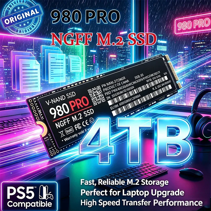 High Speed 980 PRO PCIe4.0 x4 M.2 2280 NGFF TLC 3D Internal SSD 1TB 2TB 4TB 8TB Storage Upgrade Disk For PS5 Gaming Desktop Note