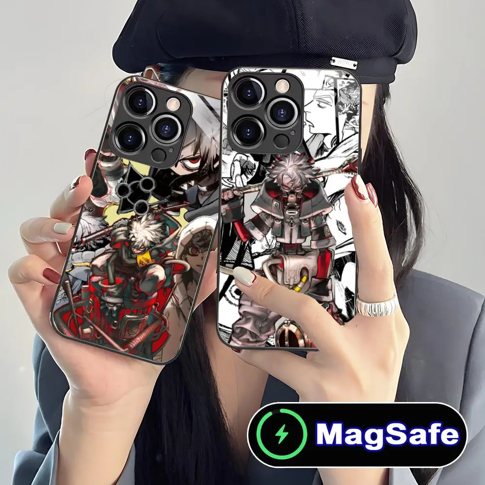 

Чехол для мобильного телефона Gachiakuta для iPhone 16, 15, 14, 13, 12, 11 Pro Max Plus Mini MagSafe, стеклянный цветной защитный чехол, роскошный