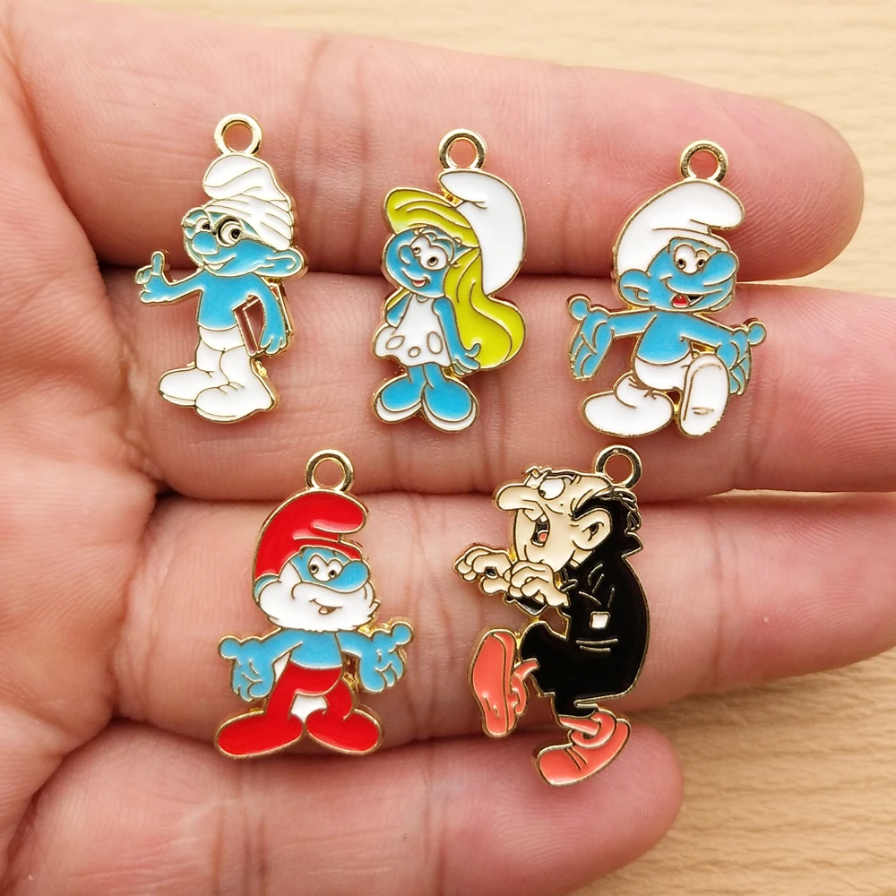 

10pcs Cartoon Anime Charm for Jewelry Making Enamel Necklace Earring Bracelet Pendant Diy Accessories Alloy Metal Gold Plated
