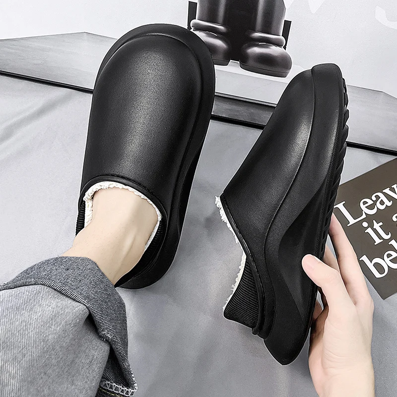 Autumn Winter Couple Cotton Slippers Waterproof Anti-slip Soft Comfortable Wear-resistant Lightweight Mans Slipper Popular Model