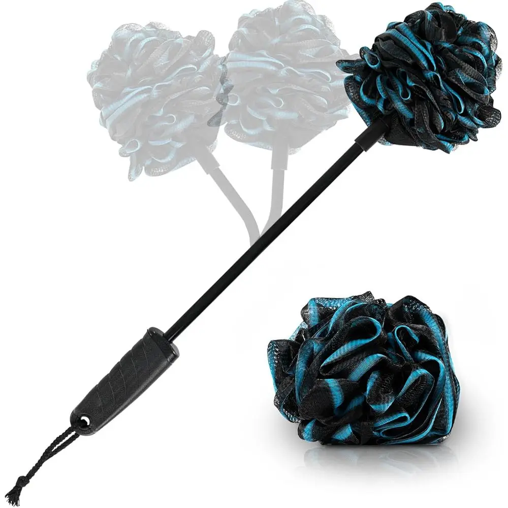 

Bendable Loofah on a Stick with Long Handle - Body Exfoliator Luffa & Long Handled Sponge - Back Scrubber & Bath Brush Lufa for