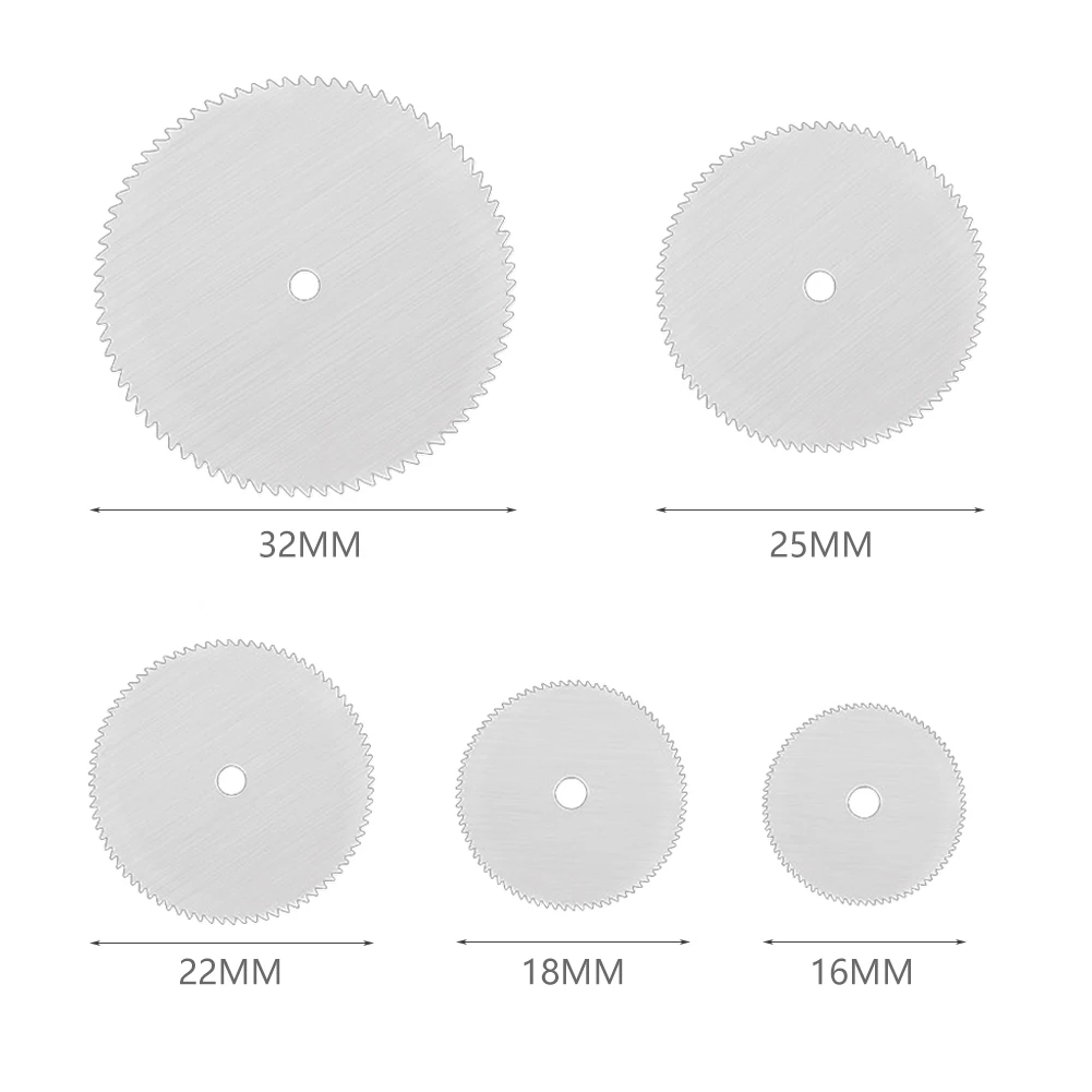 6 sztuk/partia plastry ze stali nierdzewnej tarcza tnąca do metalu z trzpieniem 2.35MM do narzędzi obrotowych Dremel 16/18/22/25/32mm tarcza tnąca