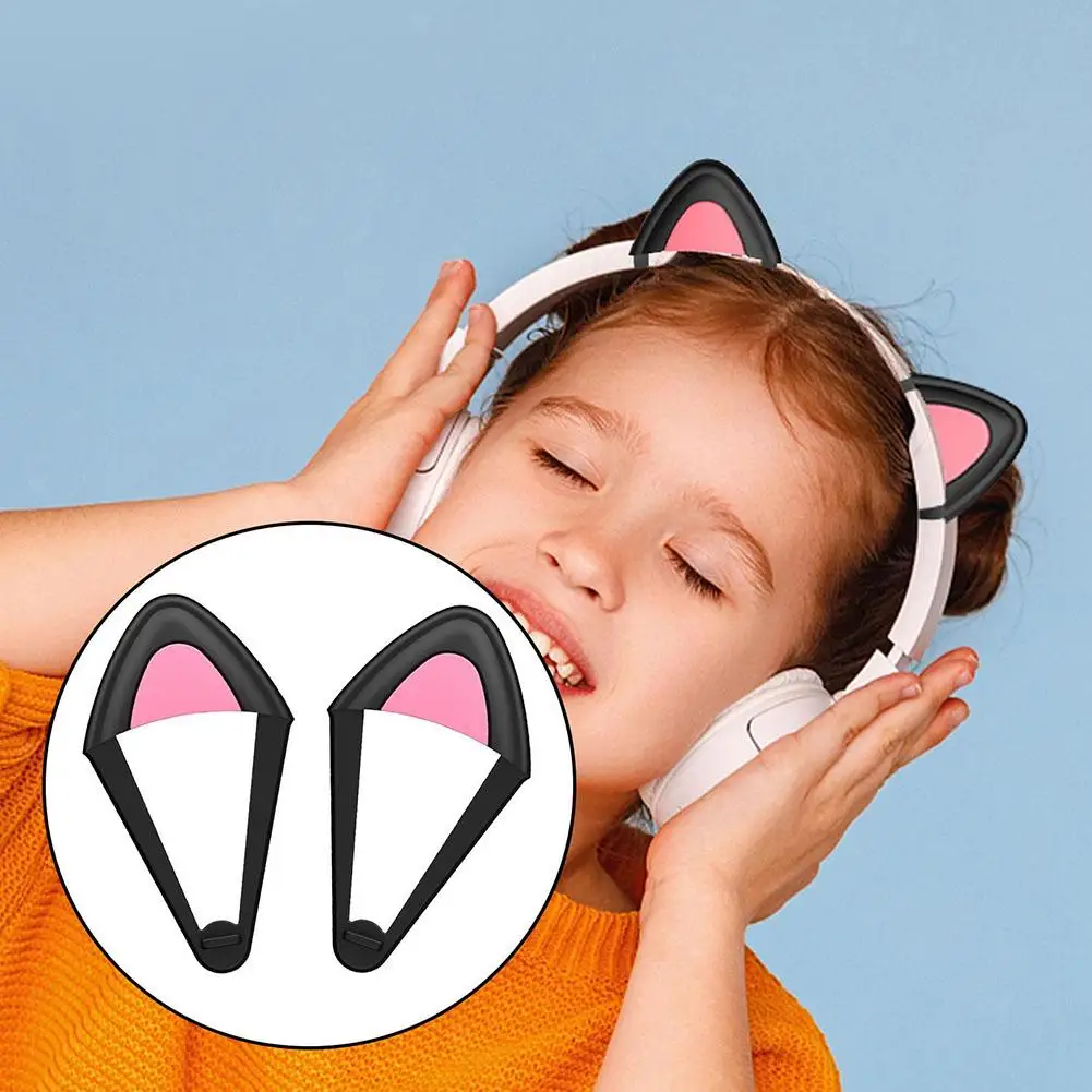 Headphone With Cat Ears Pink Cat Ears Earphones E-sports Earphone Cute Cat Ears for Headphones Girl Style Gaming Cat Headph U4Y0