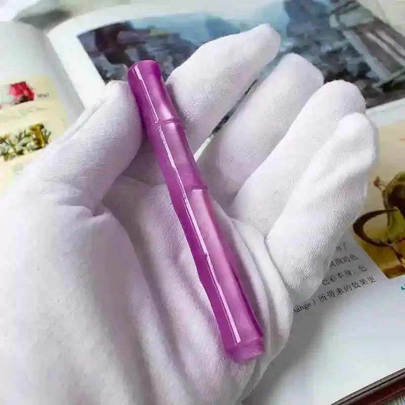 

A106 Acrylic Bamboo Fountain Pen Gold Nib Practice Calligraphy Art Nib Pocket Pen Resin Writing Business Office Supplies Gift