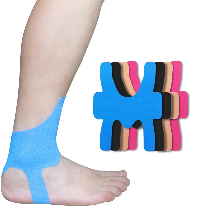 1PC Precut Kinesiology Ankle Tape, Pain Relief & Sprain Prevention, Elastic Support For Ankle Ligaments, Sports And Fitness
