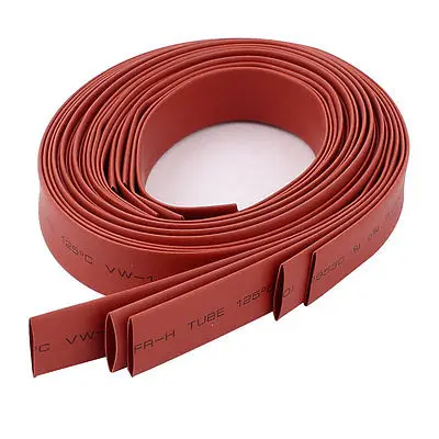 5pcs 10mm Dia 1M Polyolefin 2:1 Heat Shrink Tubing Wire Wrap Cable Sleeve Red