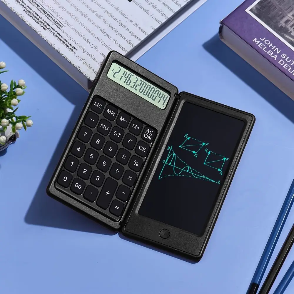 Calculadora científica plegable Calculadoras portátiles con función borrable con tableta Pantalla grande de 12 dígitos