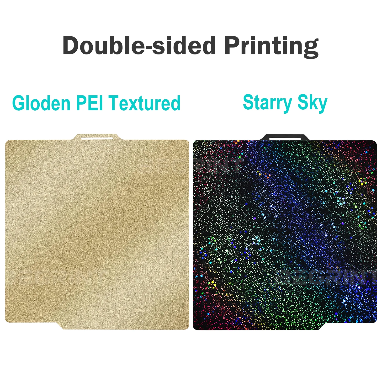 Produktbild von Doppelseitige PEO/PET-Bauplatte 257x257mm Für Bambu Lab X1/X1C/P1P/P1S/A1 – Diamant-Textur & Carbon-Optik, Starke Haftung Für PLA, ABS, PETG, TPU
