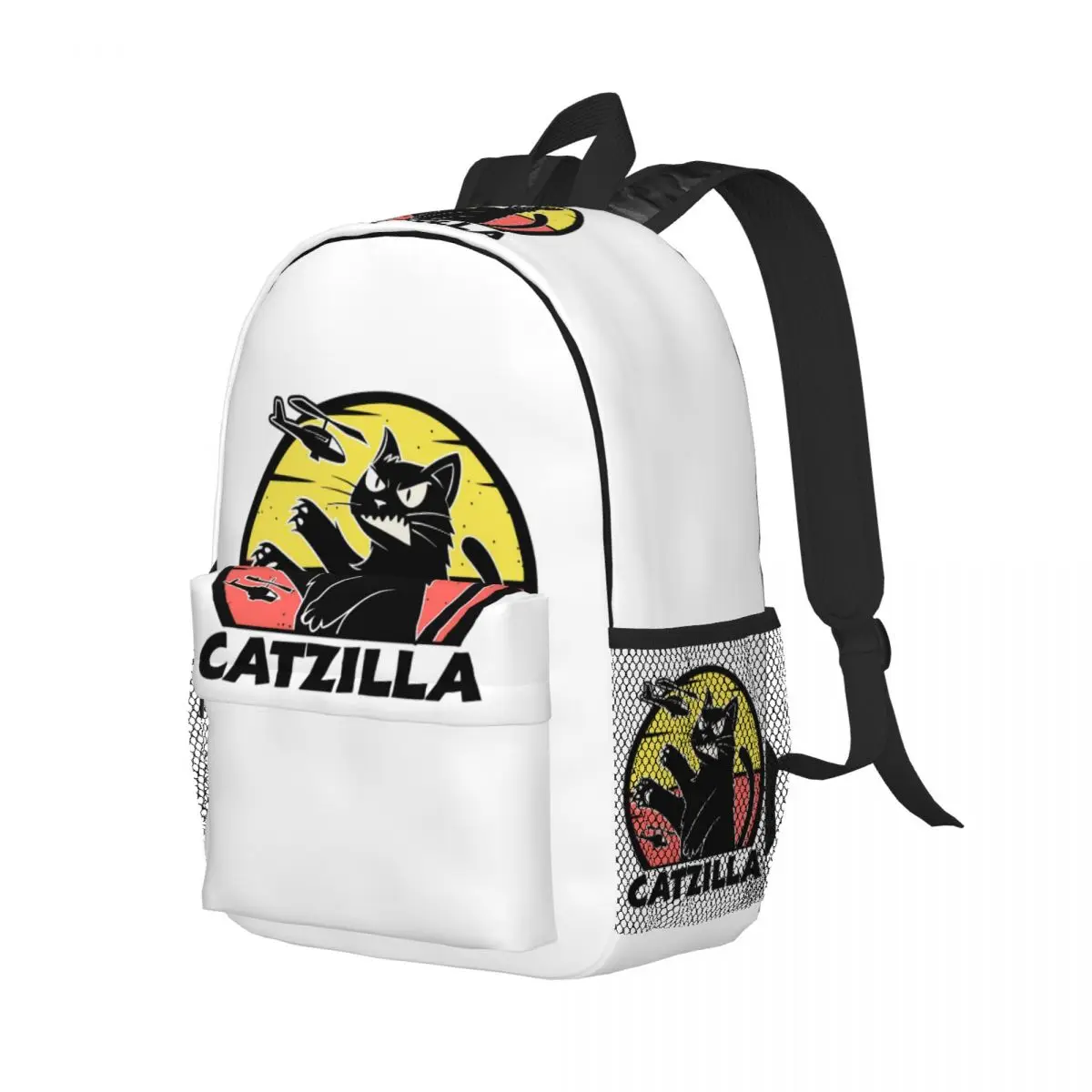 

Catzilla японский рюкзак для любителей кошек, студенческий рюкзак для мальчиков и девочек, детская школьная сумка, компьютерные сумки на плечо для мужчин и женщин